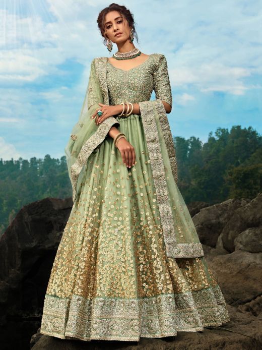 Buy Green Color Lehenga Choli Online at Best Prices In India – Joshindia