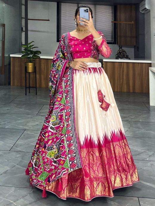 Cotton Fabric Embroidered Designer Navratri Special Lehenga Choli In L