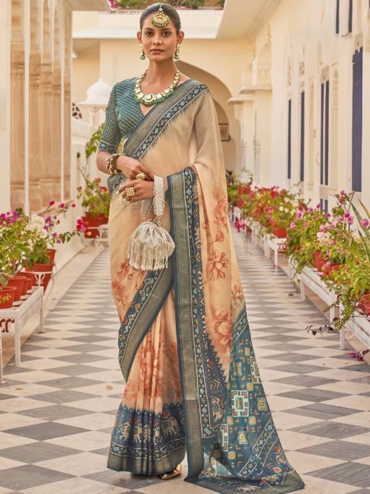 Deepika Padukone Look Inspired Floral Prints Satin Silk
