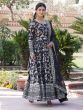 Lovable Black Embroidered Jacquard Reception Wear Gown With Dupatta
