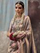 Stunning Grey Zari Weaving Silk Wedding Wear Saree With Blouse