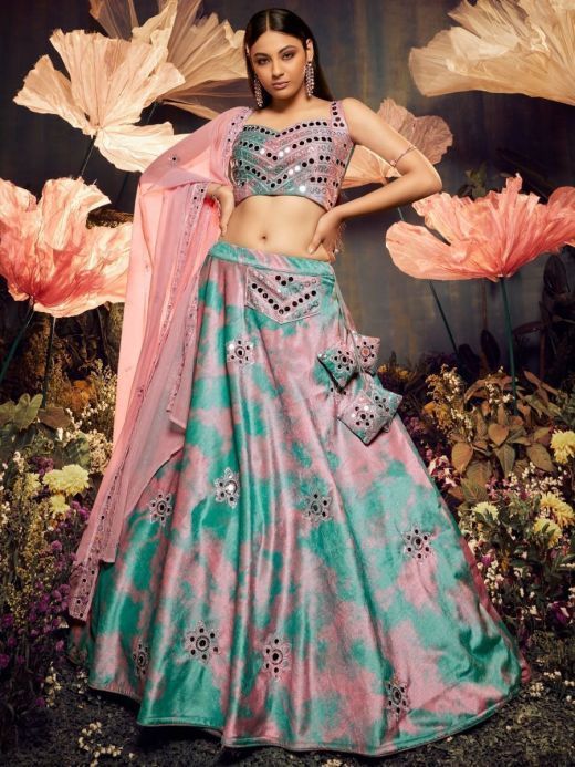 Floral embroidered heavy designer multi color lehenga choli – Joshindia