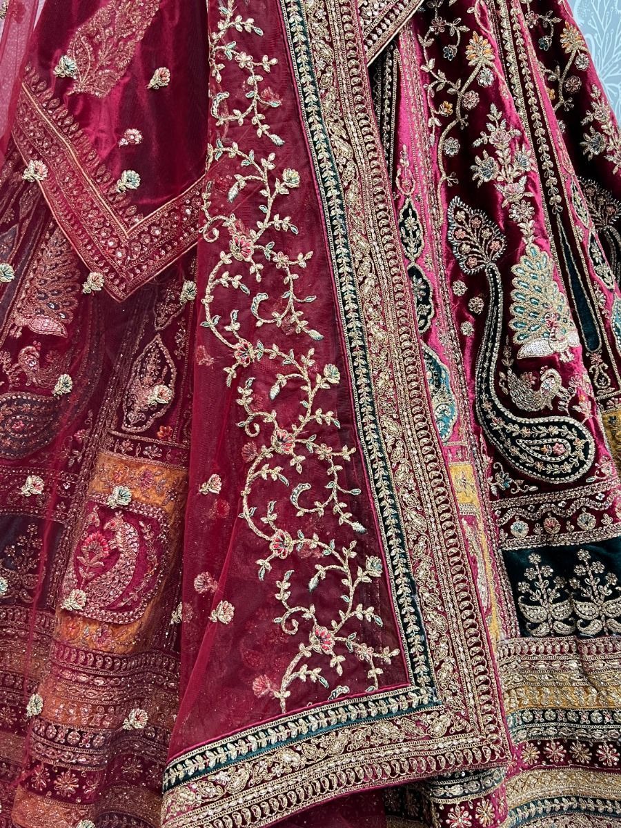 Photo of Maroon and gold bridal lehenga | Indian bridal lehenga, Bridal  wear, Bridal outfits
